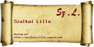 Szalkai Lilla névjegykártya